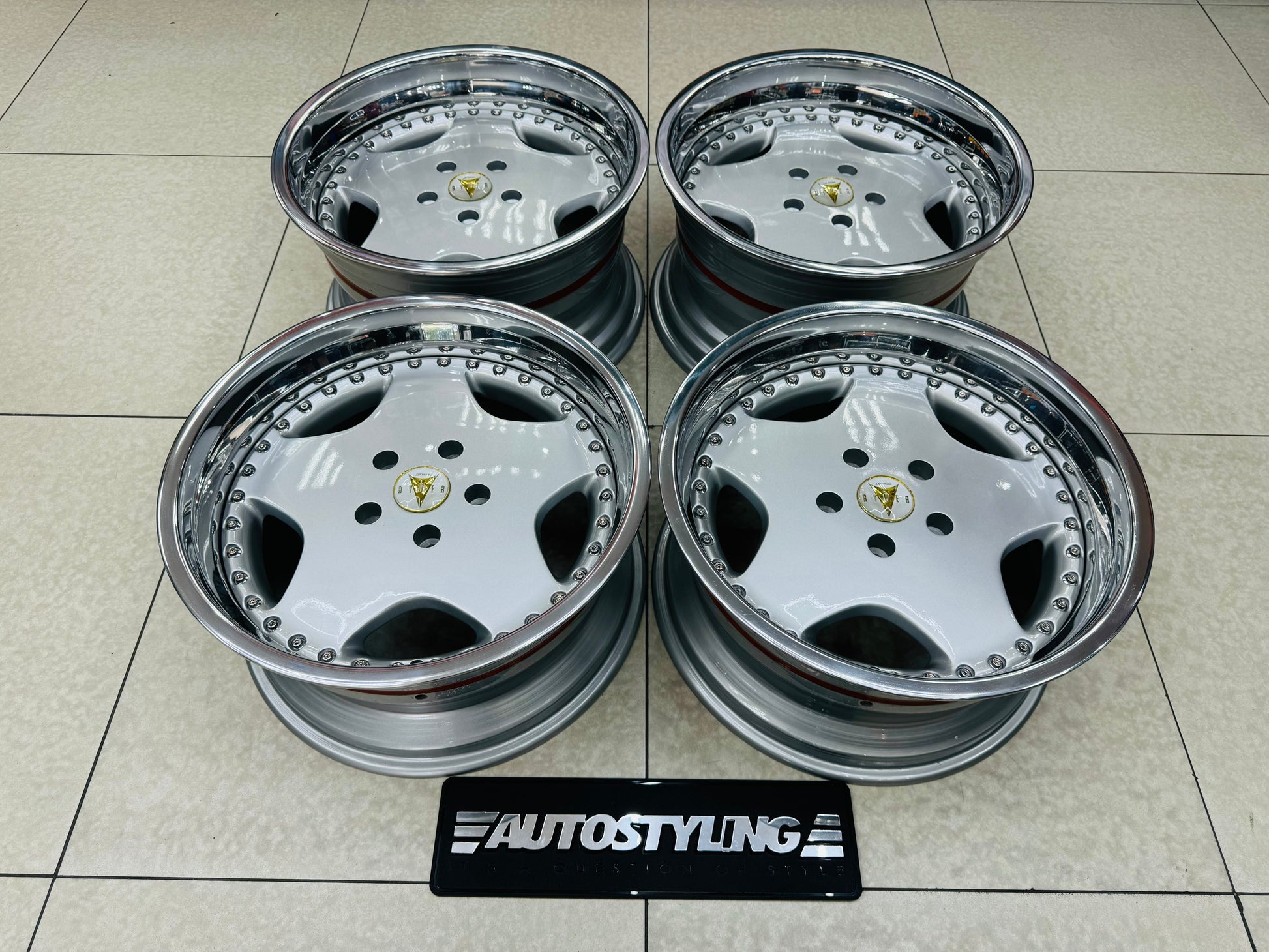 18” WORK RYVER 3 pce split wheels 5x120  pcd