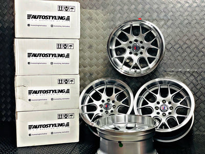 15” AS- 7695  4/100 4/114 silver wheels