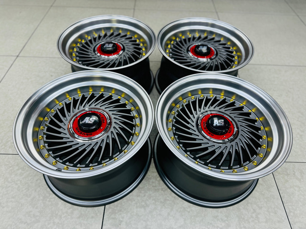 15” AS-SUPERFIN 4/100 & 4/114 MATT GREY   WHEELS