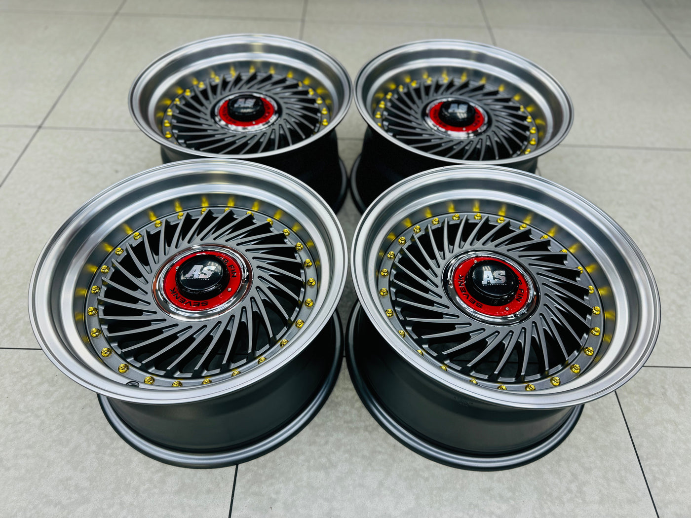 15” AS-SUPERFIN 4/100 & 4/114 MATT GREY   WHEELS