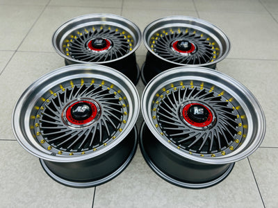 15” AS-SUPERFIN 4/100 & 4/114 MATT GREY   WHEELS