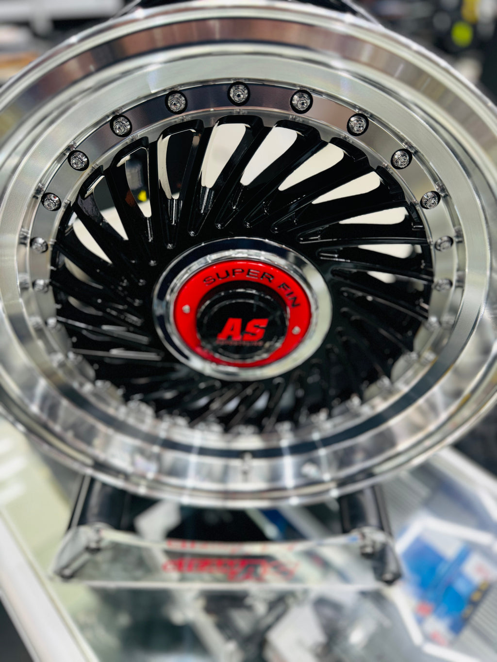 15” AS- SUPERFIN GLOSS BLACK 4/100 4/114  wheels