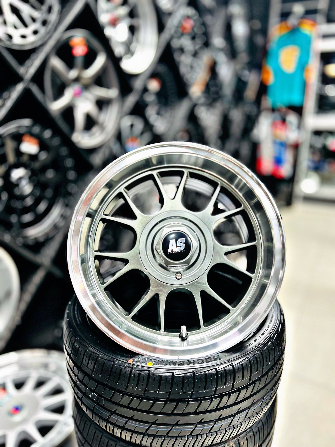 15” AS- 7562 4/100 4/114 gunmetal wheels