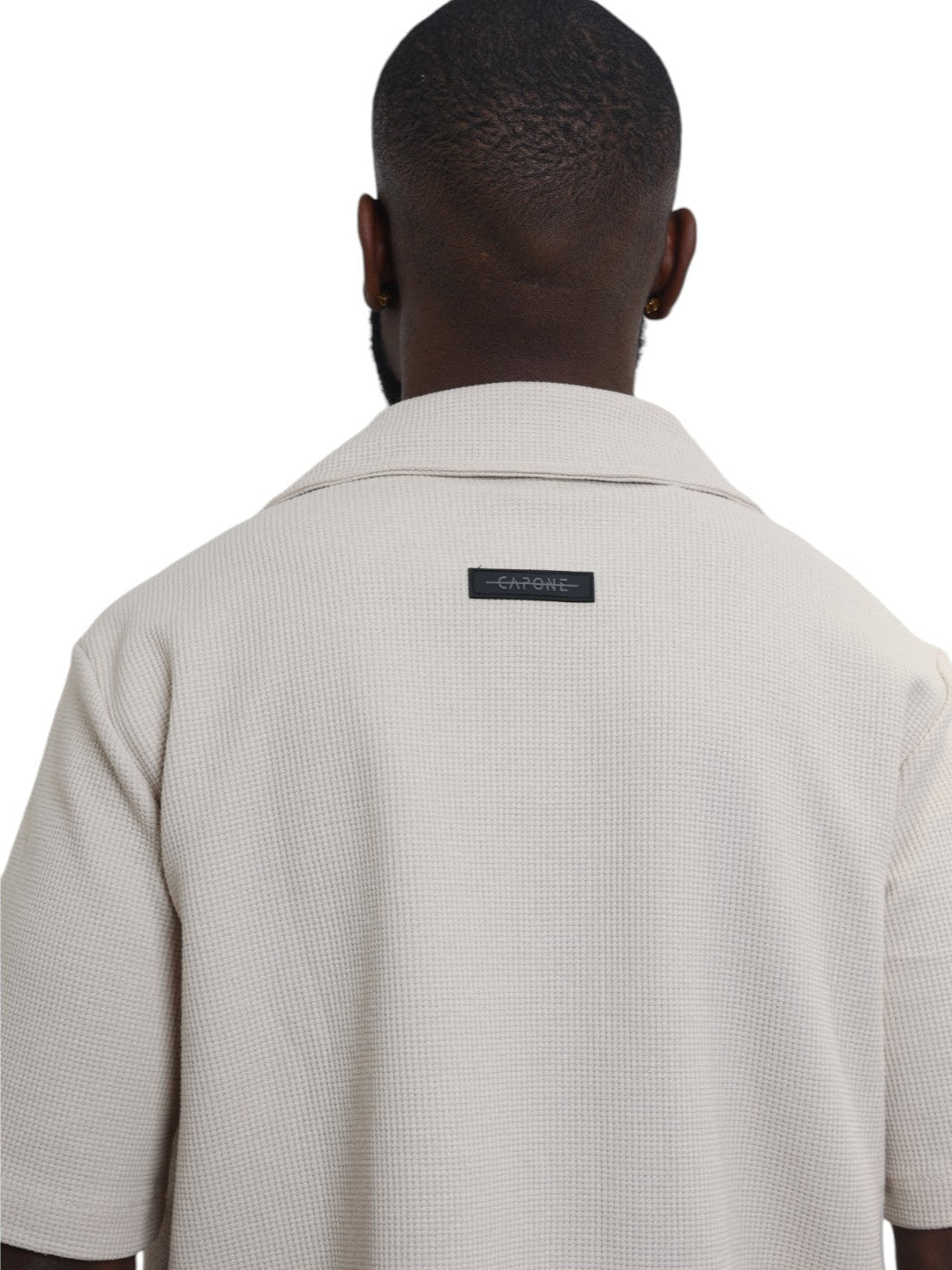 Capone Shirt Textured Basic Oatmeal