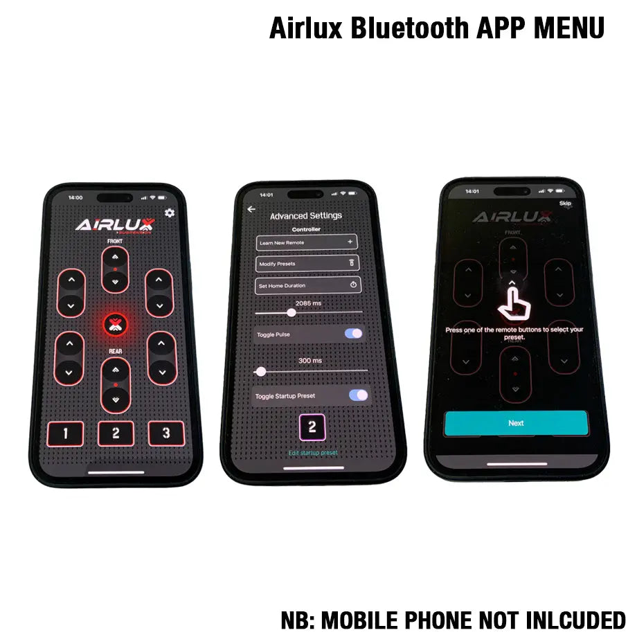 Airlux Air Suspension Bluetooth Kit - VW MK1 Golf