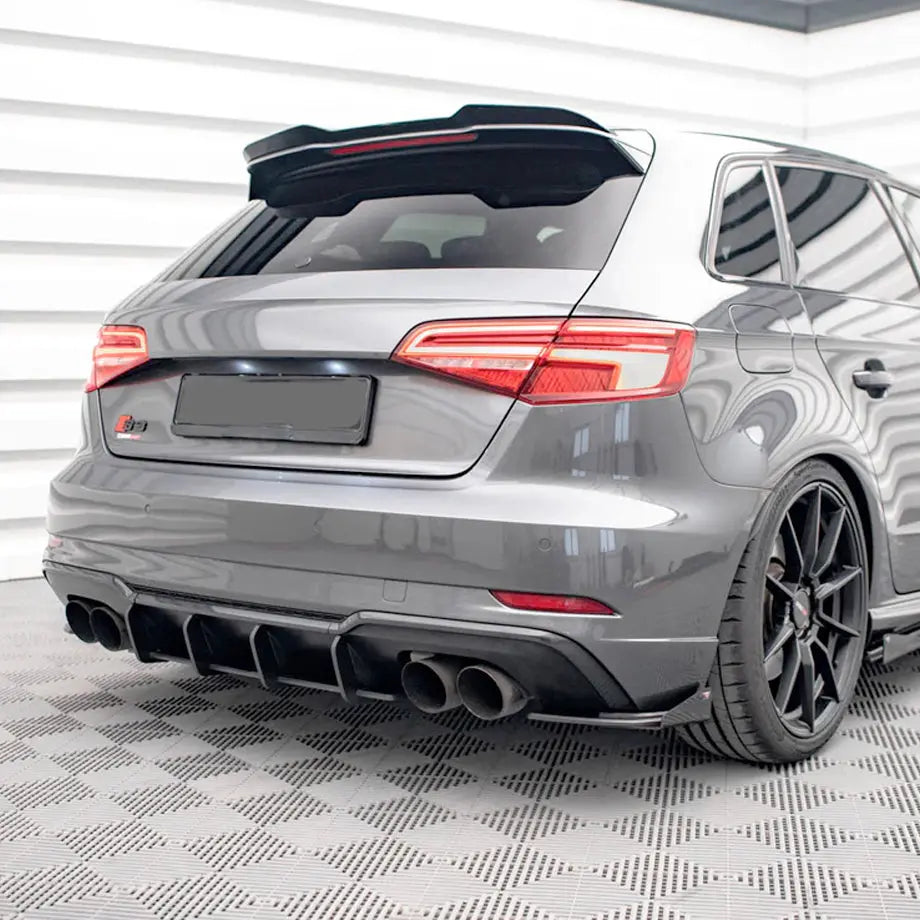 Audi A3 8V (14-20) Gloss Black Maxton Style Roof Spoiler Extension