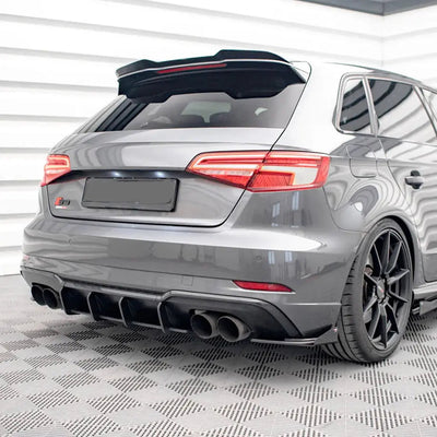 Audi A3 8V (14-20) Gloss Black Maxton Style Roof Spoiler Extension