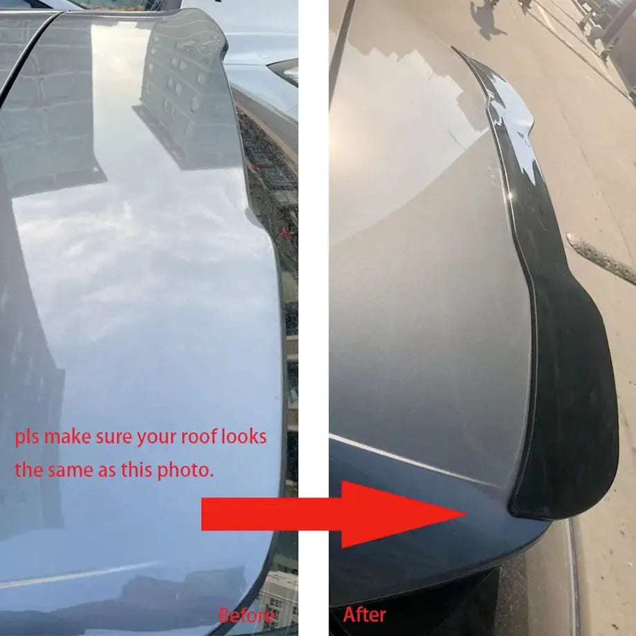 Audi A3 8V (14-20) Gloss Black Maxton Style Roof Spoiler Extension