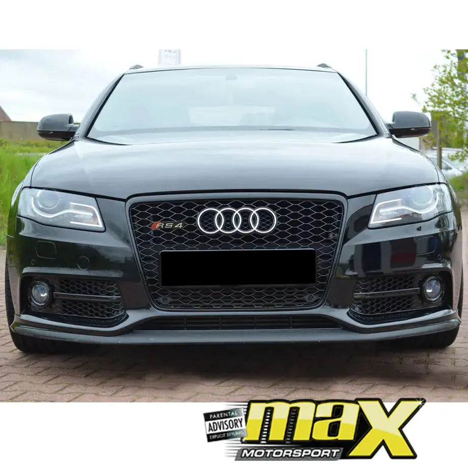 Audi A4 B8 (08-12) RS4 Style Gloss Black Upgrade Grille