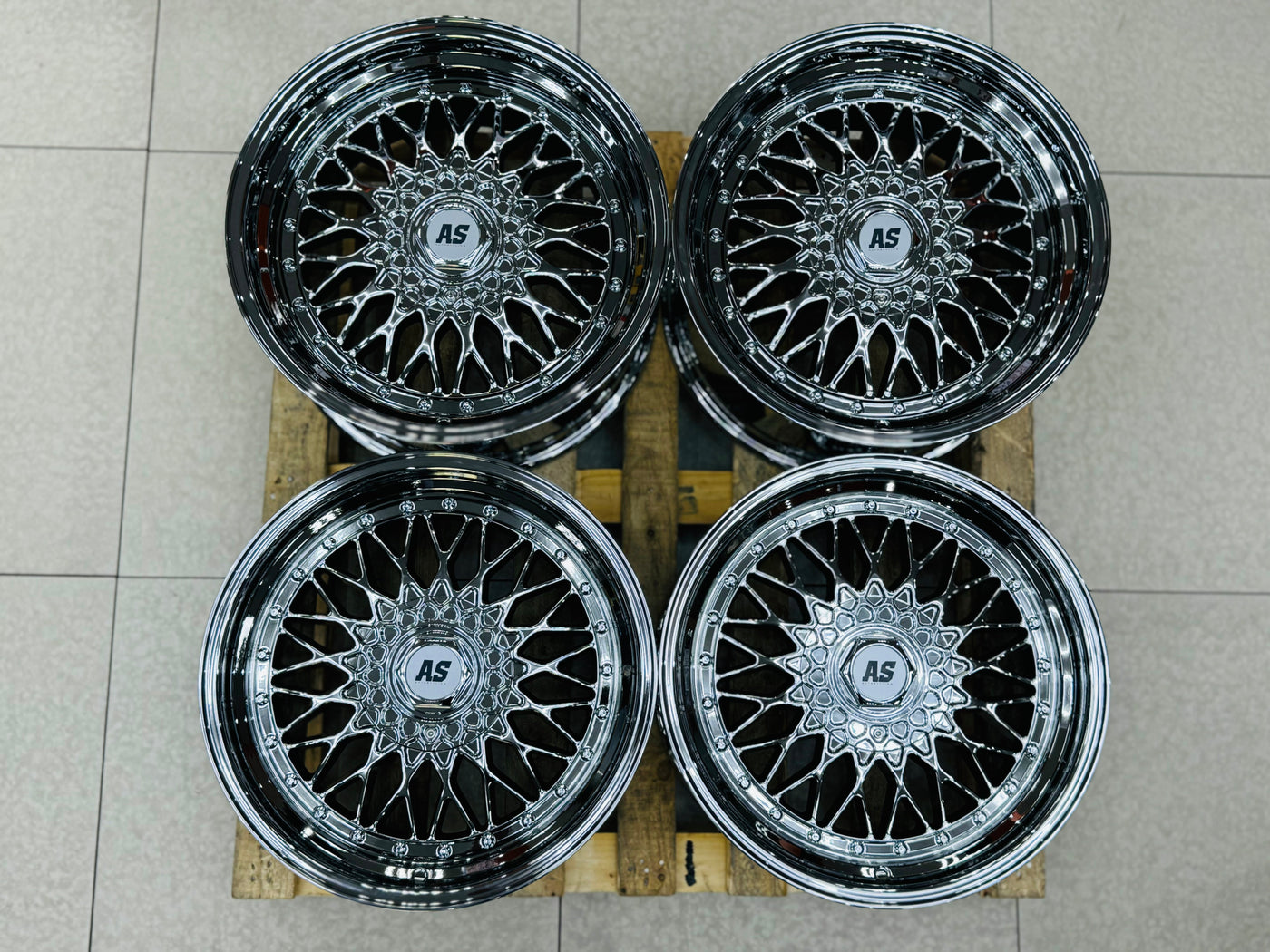 18” AS- MESH 5/100 5/120 SILVER CHROME