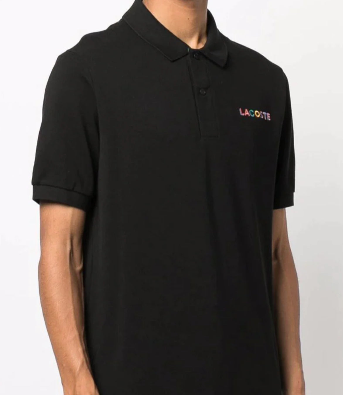 Lacoste L!VE Relaxed Fit Embroidered Cotton Piqué Polo Shirt