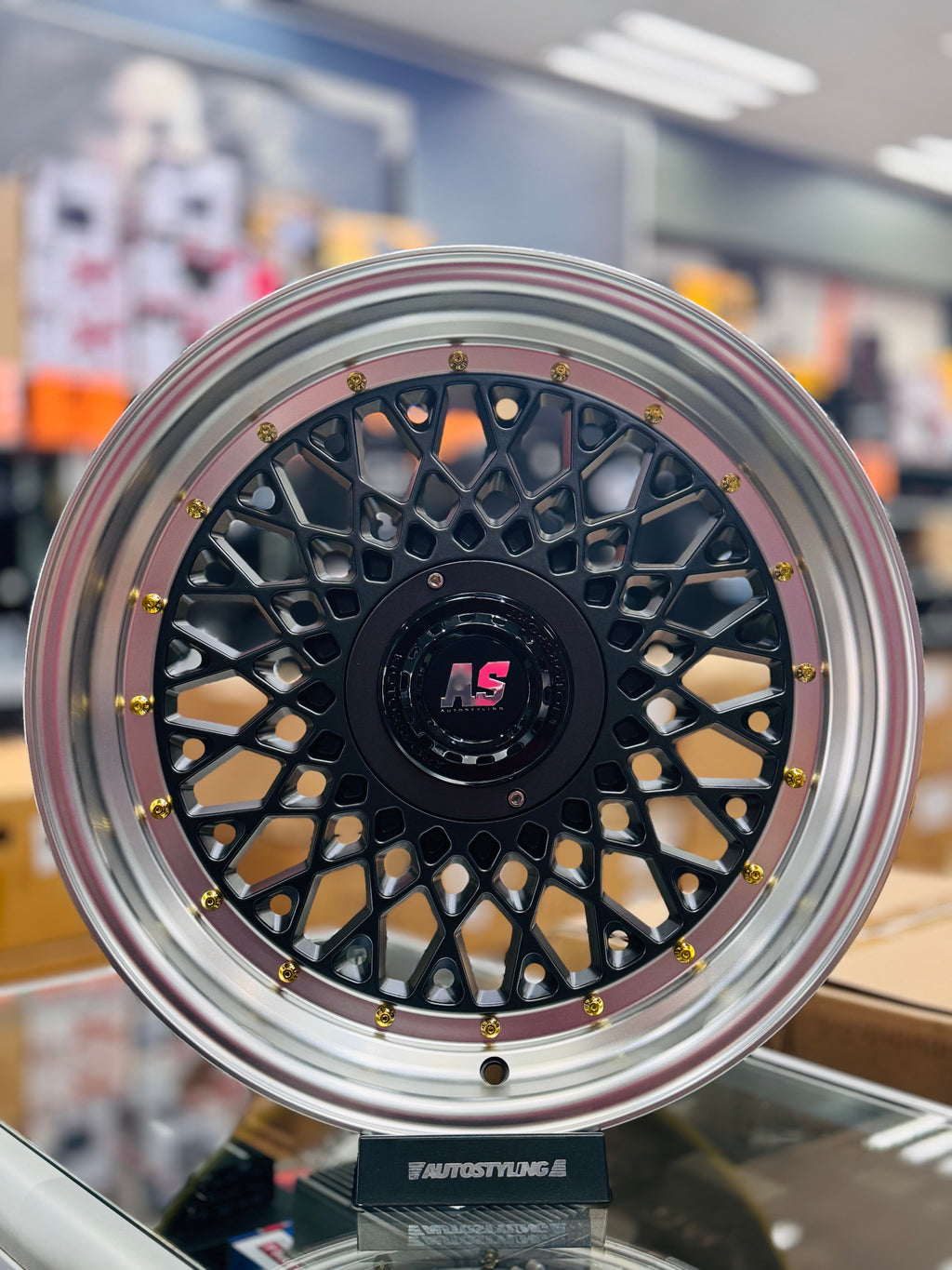 17'' AS- MOTORSPORT MESH 4/100 & 5/100 pcd SATIN GUNMETAL