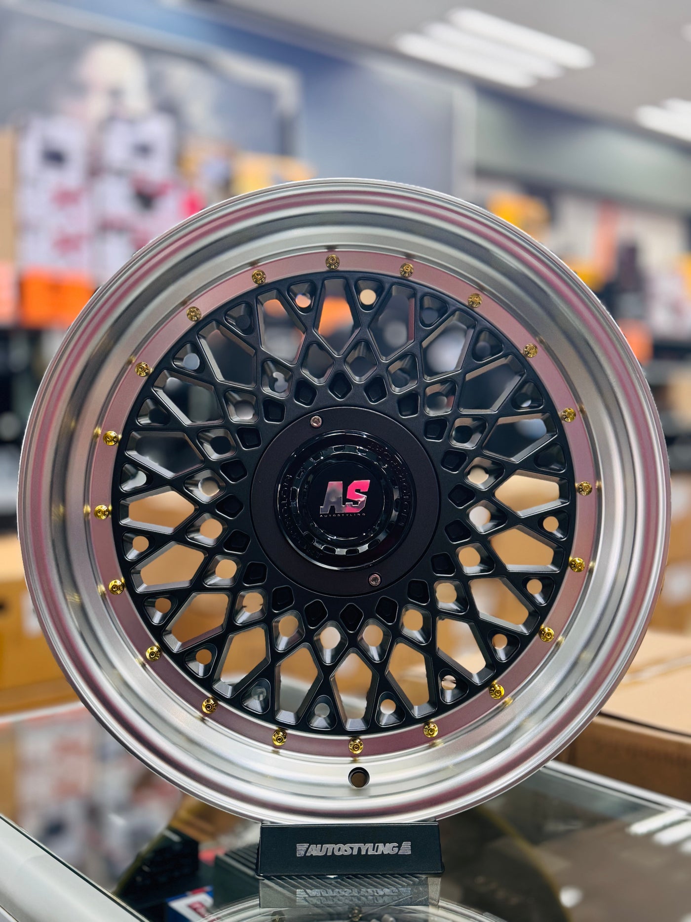 17'' AS- MOTORSPORT MESH 4/100 & 5/100 pcd SATIN GUNMETAL