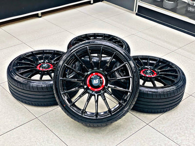 19” AS-SUPERTURISMO  5/112 & 5x100 multi PCD  GLOSS BLACK WITH 215/35/19 TYRES