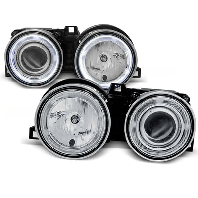 BM E30 3-Series Crystal Angel Eye Projector Headlights