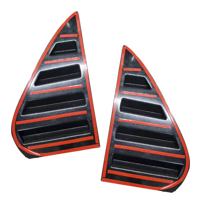 BM E30 3-Series Gloss Black Plastic Side Window Louver