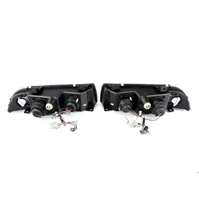 BM E36 3-Series (93-98) Chrome Angel Eye Projector Headlights - 4Dr
