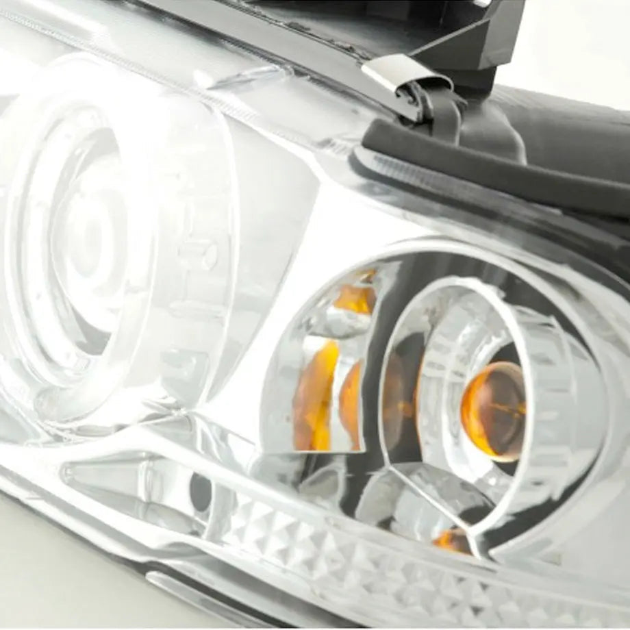 BM E36 3-Series (93-98) Chrome Angel Eye Projector Headlights - 4Dr