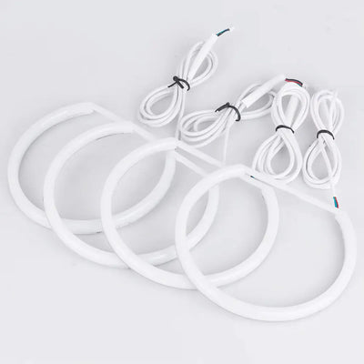 BM E36 Projector Headlights RGB Cotton Angel Eye Rings