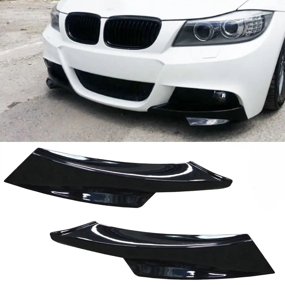 BM E90-3 Series Gloss Black Bumper Splitters (09-12)