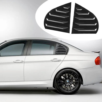 BM E90 3-Series Gloss Black Plastic Side Window Louver
