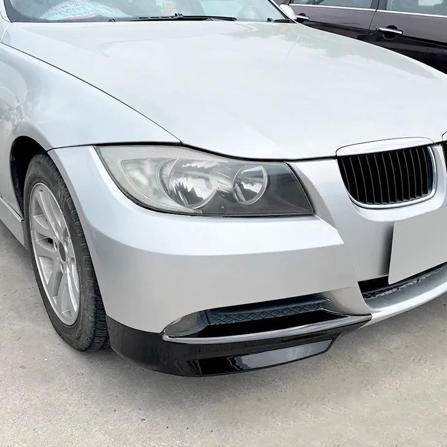 BM E90 3-Series Pre-LCI Gloss Black Front Bumper Splitters (05-08)