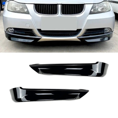 BM E90 3-Series Pre-LCI Gloss Black Front Bumper Splitters (05-08)
