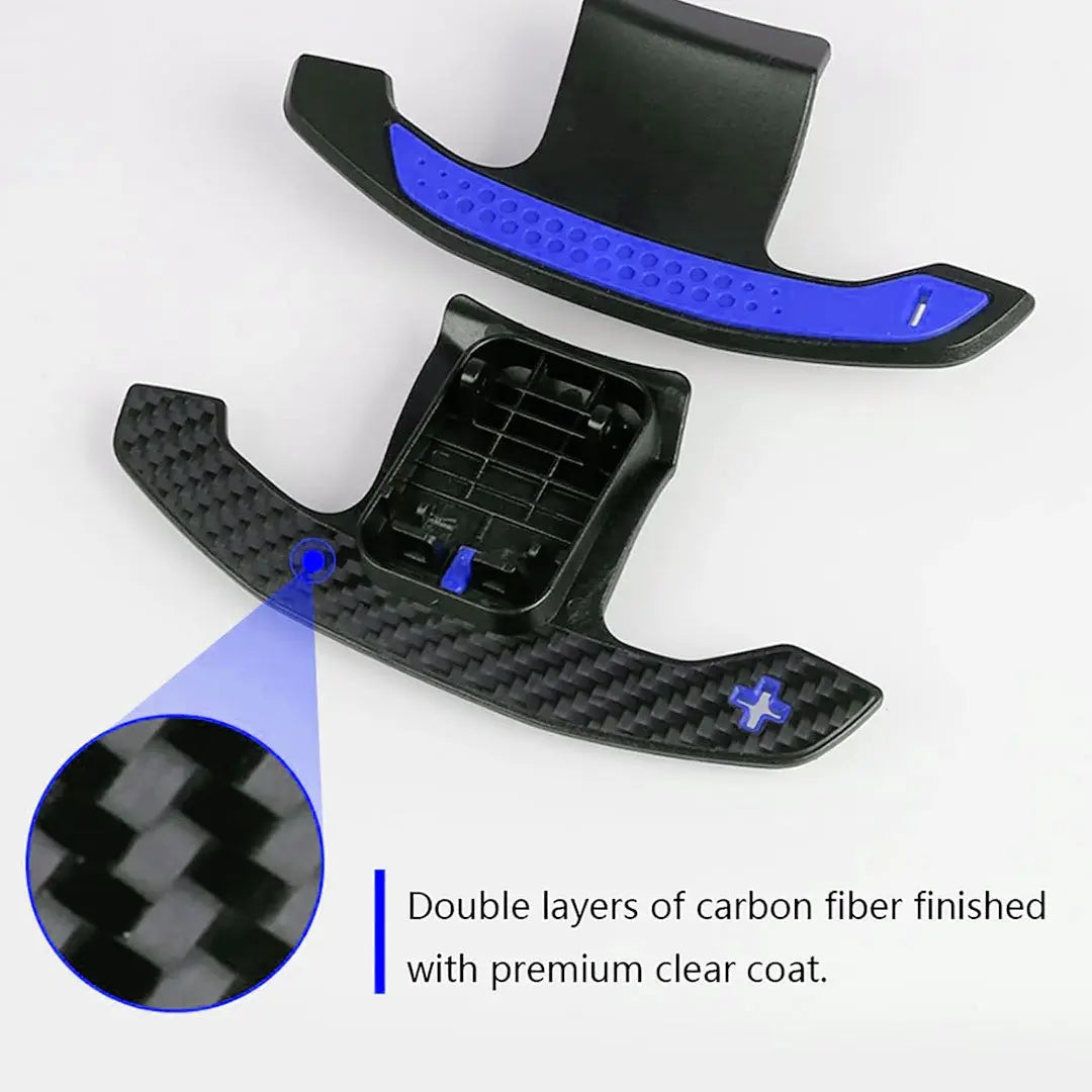 BM F-Series Carbon Fibre Paddle Shift Extensions - Blue