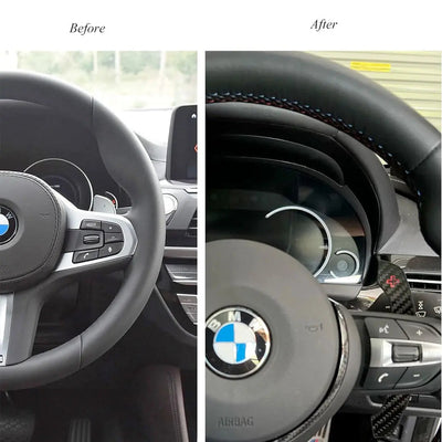 BM F-Series Carbon Fibre Paddle Shift Extensions - Green