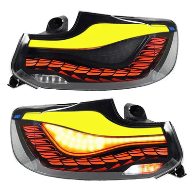 BM F22 / F23 2-Series CS Style OLED Sequential Smoked Black Taillights