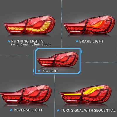BM F32 / F33 / F36 4-Series CS Style OLED Sequential Red Taillights (14-20)