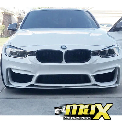BM F80 M3 Style Front Bumper With Front Lip Spoiler - To Fit BM F30 3-Series