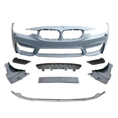 BM F80 M3 Style Front Bumper With Front Lip Spoiler - To Fit BM F30 3-Series