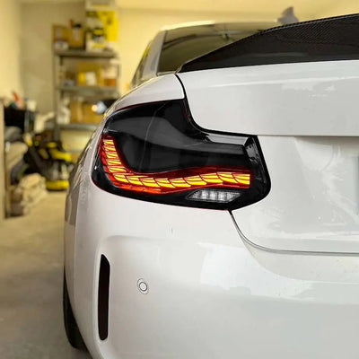 BM F87 M2 CS Style OLED Sequential Smoked Black Taillights