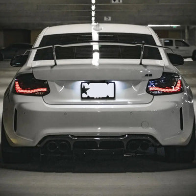 BM F87 M2 CS Style OLED Sequential Smoked Black Taillights