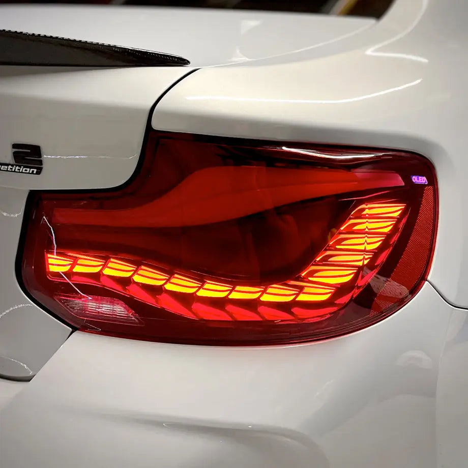 BM F87 M2 CS Style OLED Sequential Smoked Red Taillights