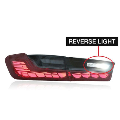 BM G20 3-Series CS Style OLED Sequential Smoked Red Taillights