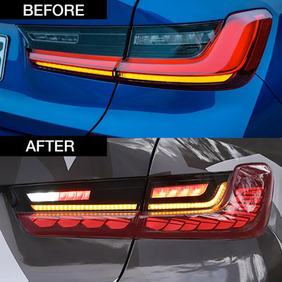 BM G20 3-Series CS Style OLED Sequential Smoked Red Taillights