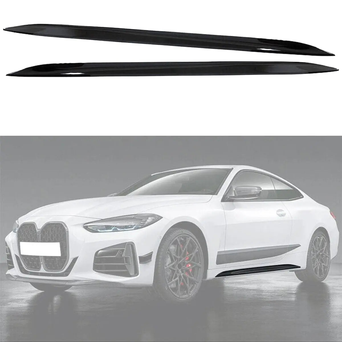 BM G22 4-Series (20-On) Gloss Black Performance Style Side Skirts Extensions