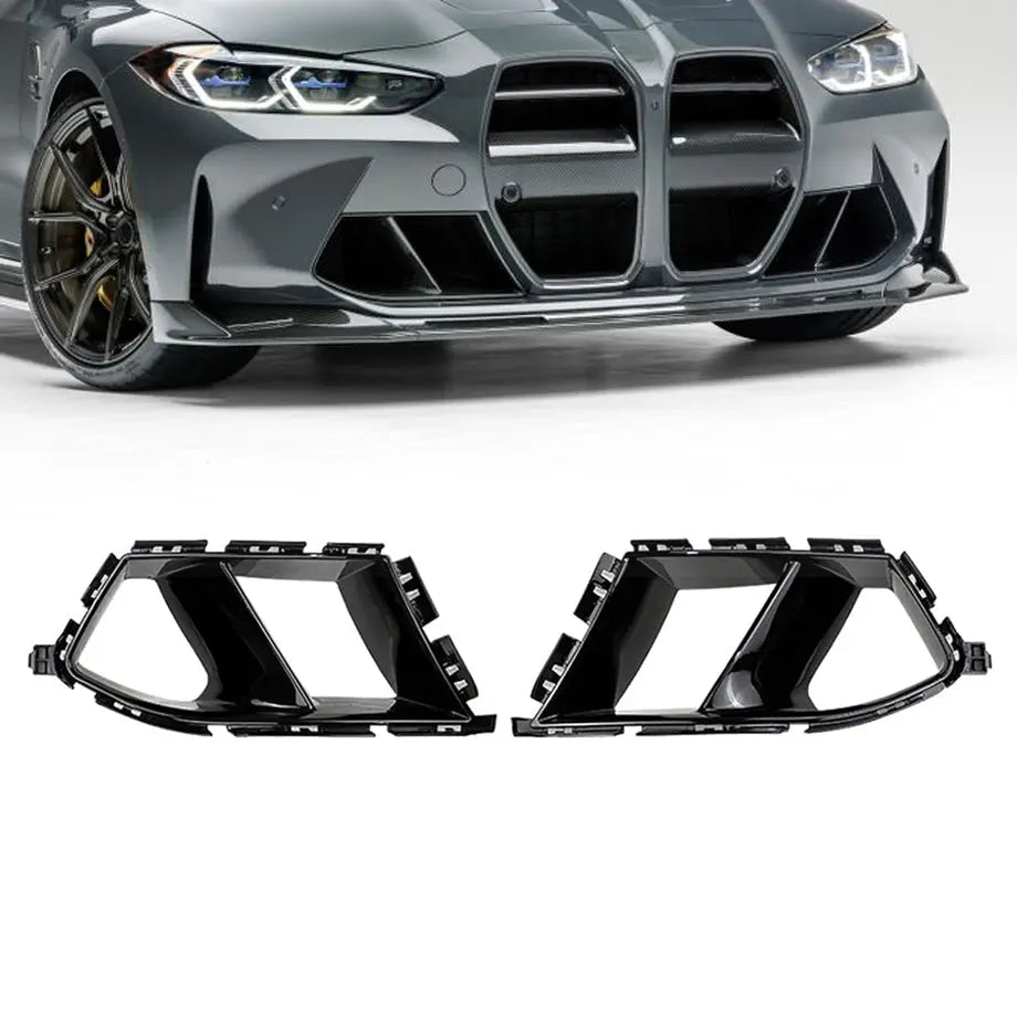 BM G80 / G82 (M3/M4) Gloss Black Performance Style Front Bumper Air Vent Covers