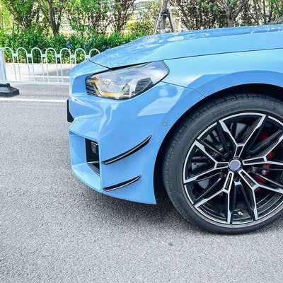 BM G87 M2 Performance Style Gloss Black Front Bumper Canards (4-Piece)