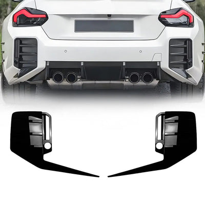 BM G87 M2 Performance Style Gloss Black Rear Bumper Inserts