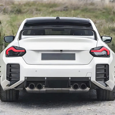 BM G87 M2 Performance Style Gloss Black Rear Bumper Inserts