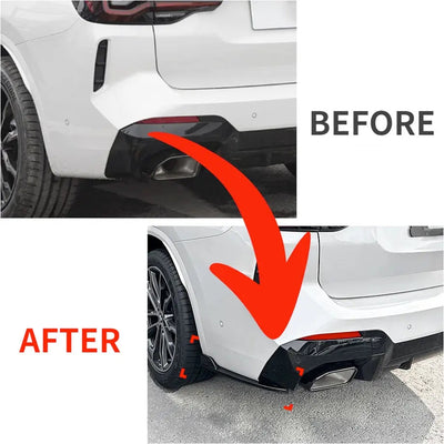 BM X3 G01 LCI Facelift Gloss Black Rear Bumper Splitter