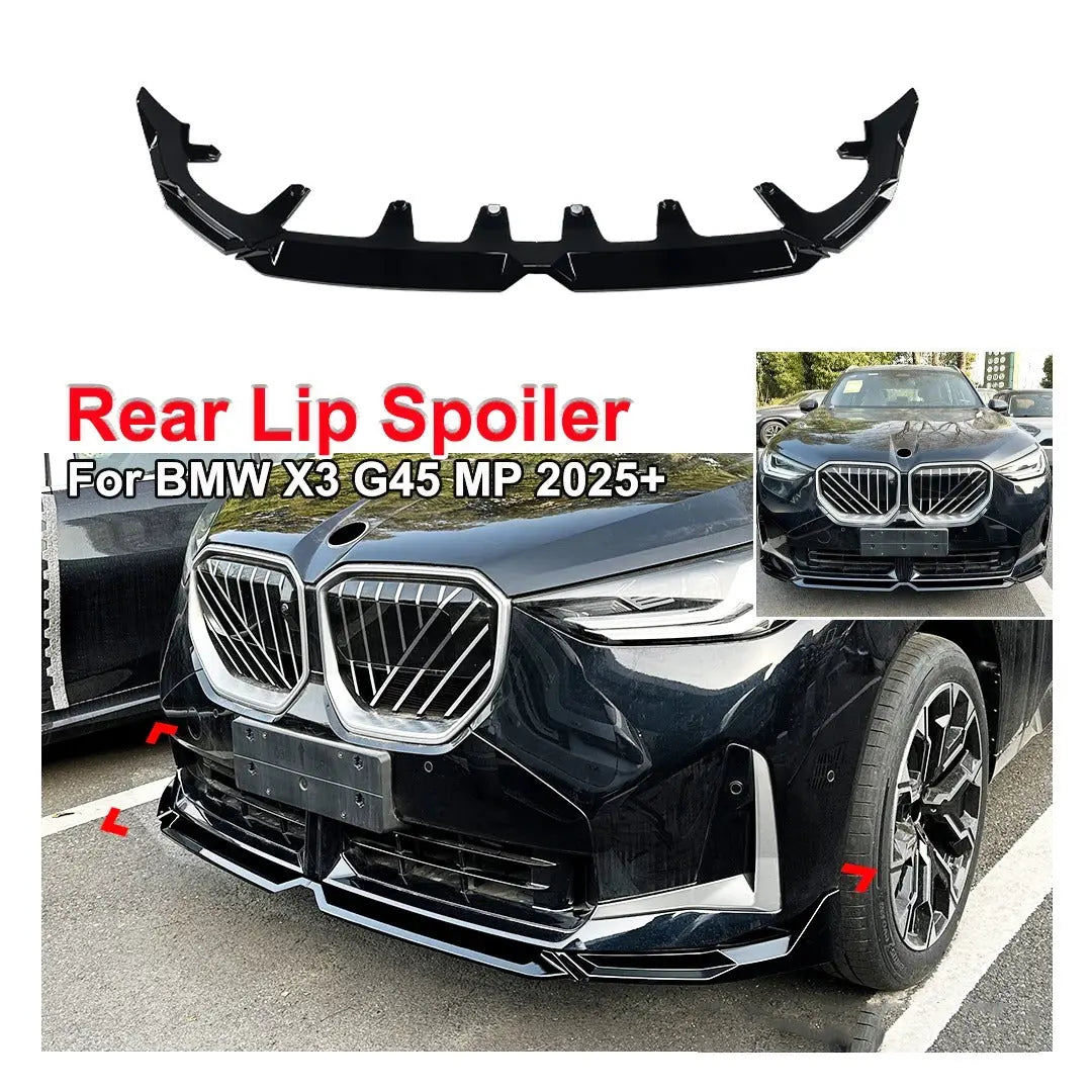 BM X3 G45 - (25-On) Gloss Black Performance Style 3-Piece Front Spoiler