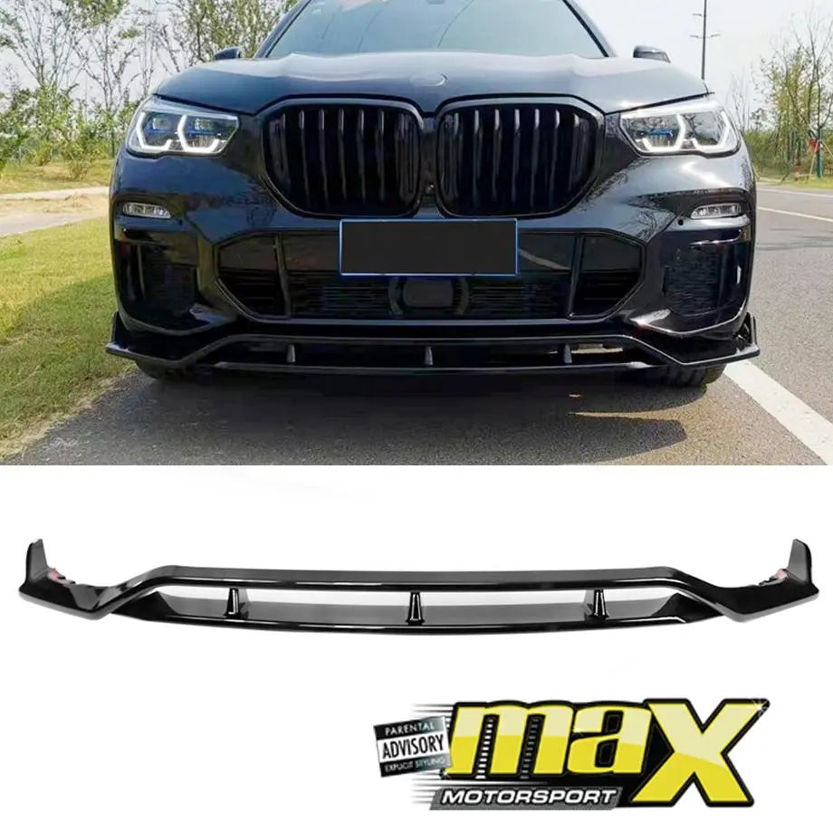 BM X5 G05 Series Gloss Black 3-Piece Front Spoiler