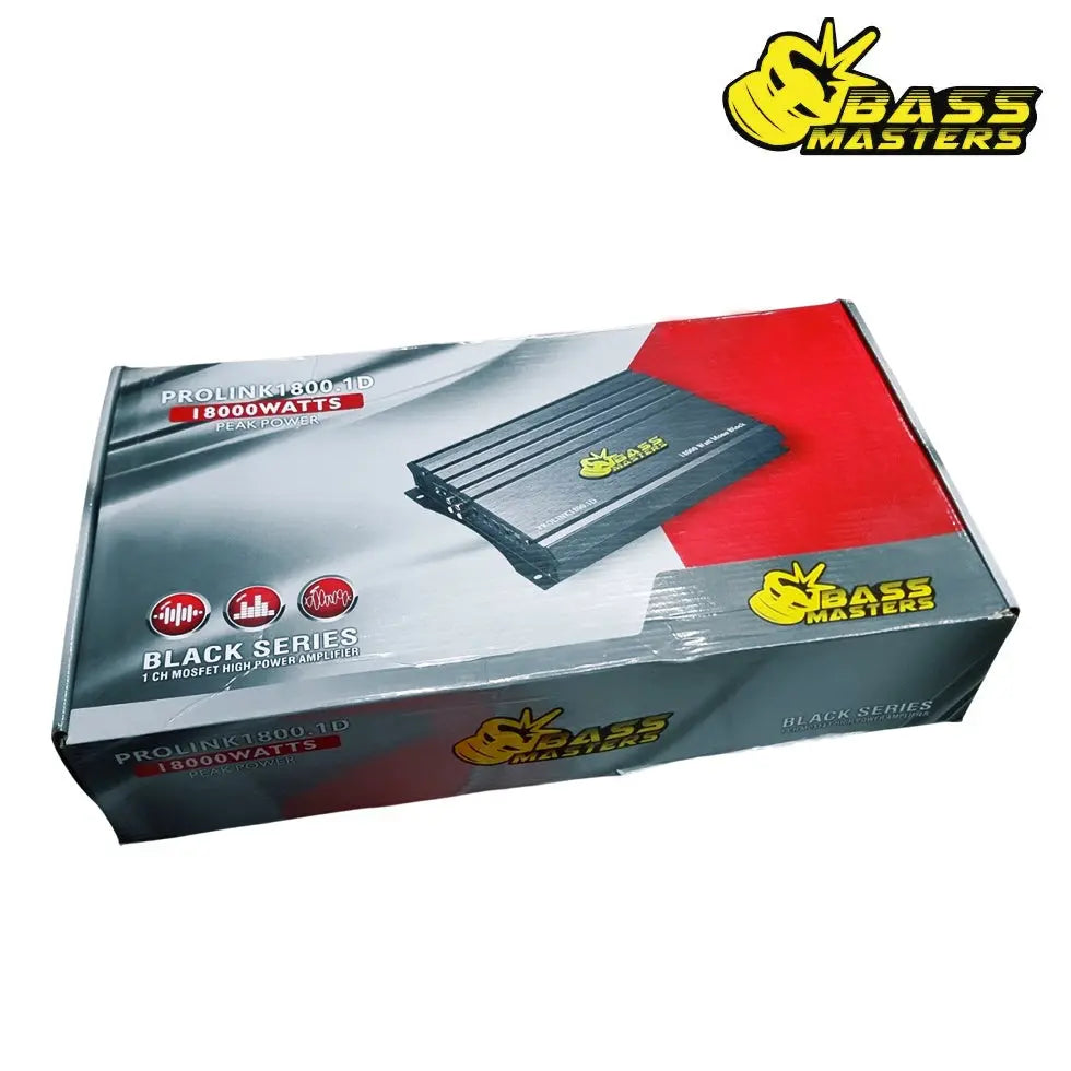 Bass Masters Prolink-1800.1 Black Series Monoblock Amplifier - 18 000W