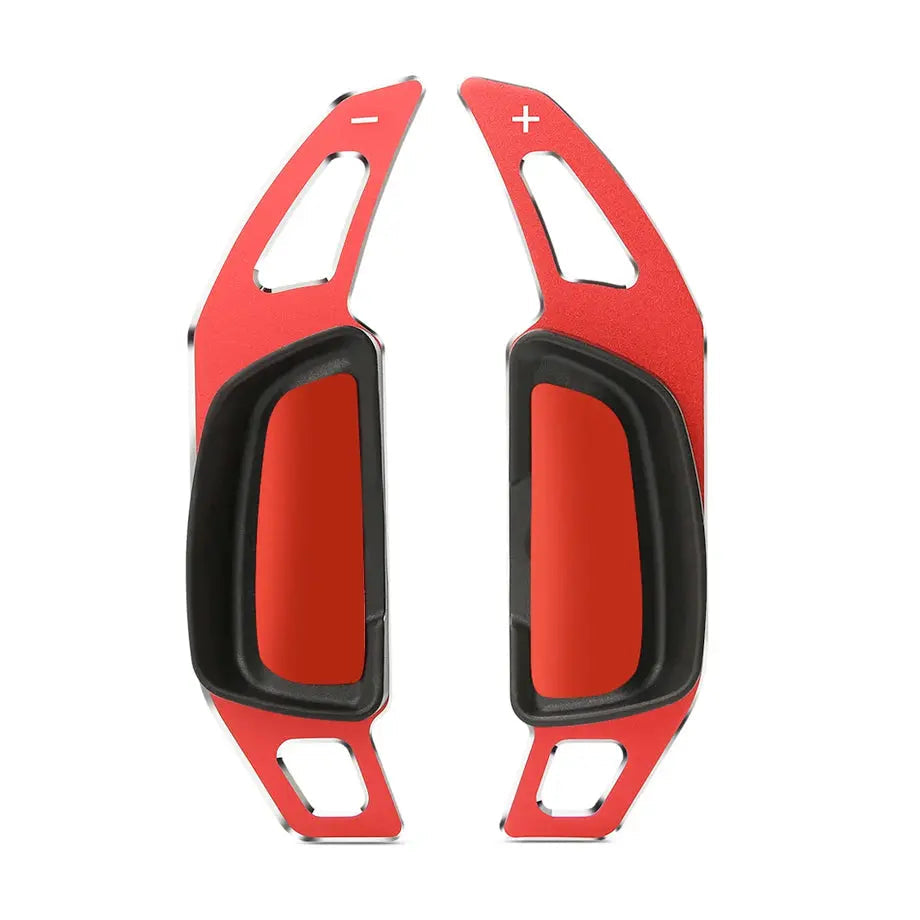 Benz Brushed Aluminium Paddle Shift Extensions (Red)