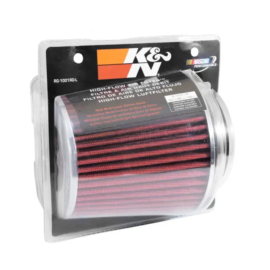K&N RG-1001 Performance Cone Air Filter (76mm/90mm/100mm)