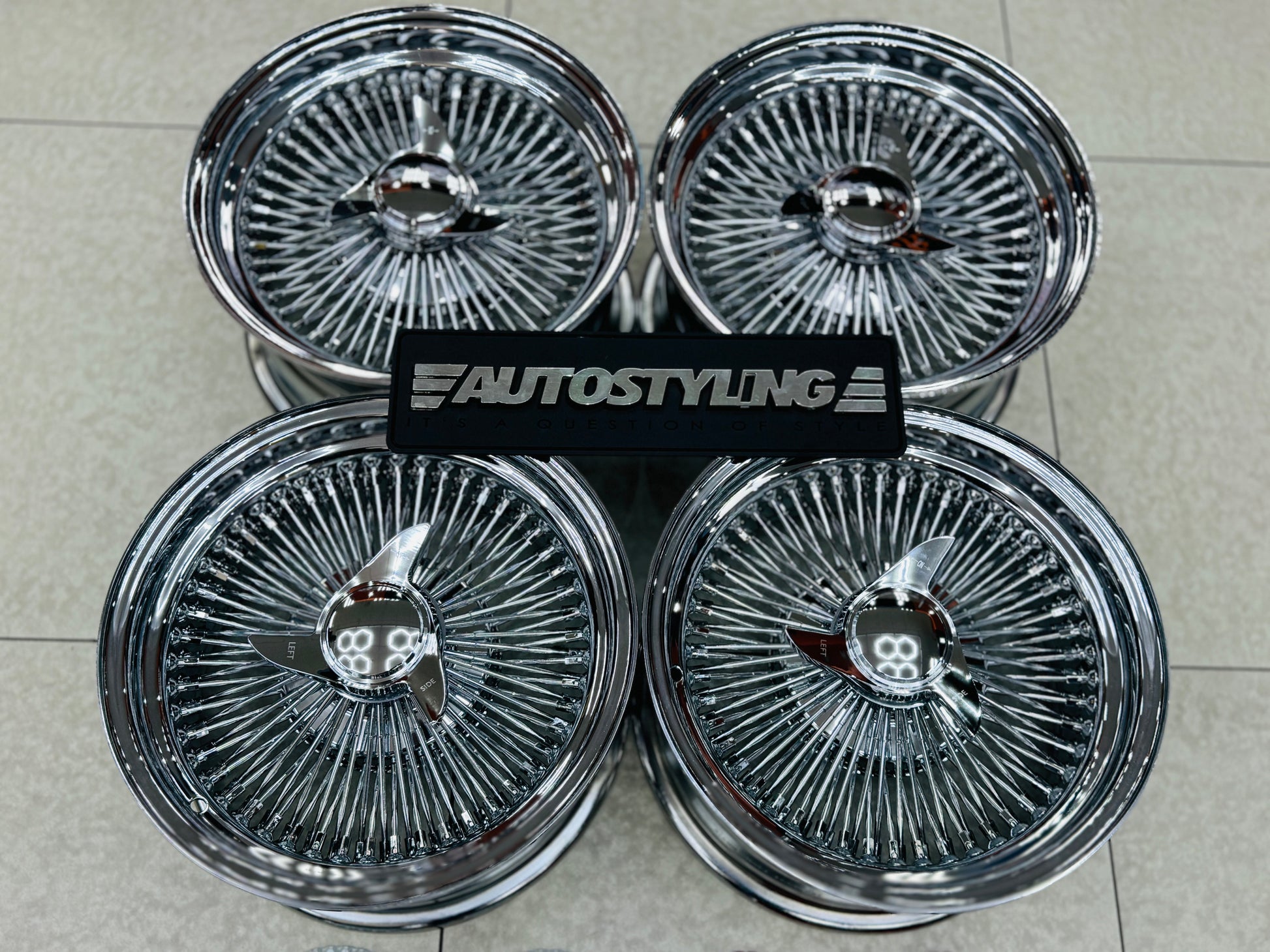 15 ” AS - 100 SPOKE WIRE WHEEL FITS ALL CARS